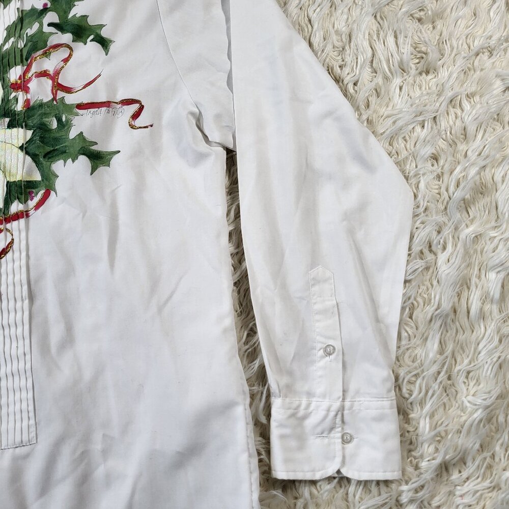 Vintage Broadway Tuxmakers Hand Painted Tuxedo Shirt - Size L / 34-35 - Picture 4 of 14